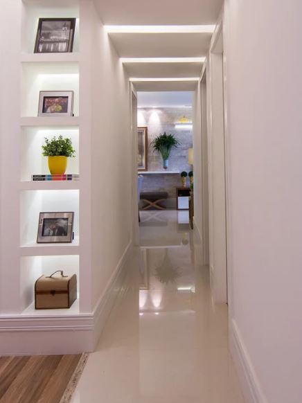 decoração de corredor de casa