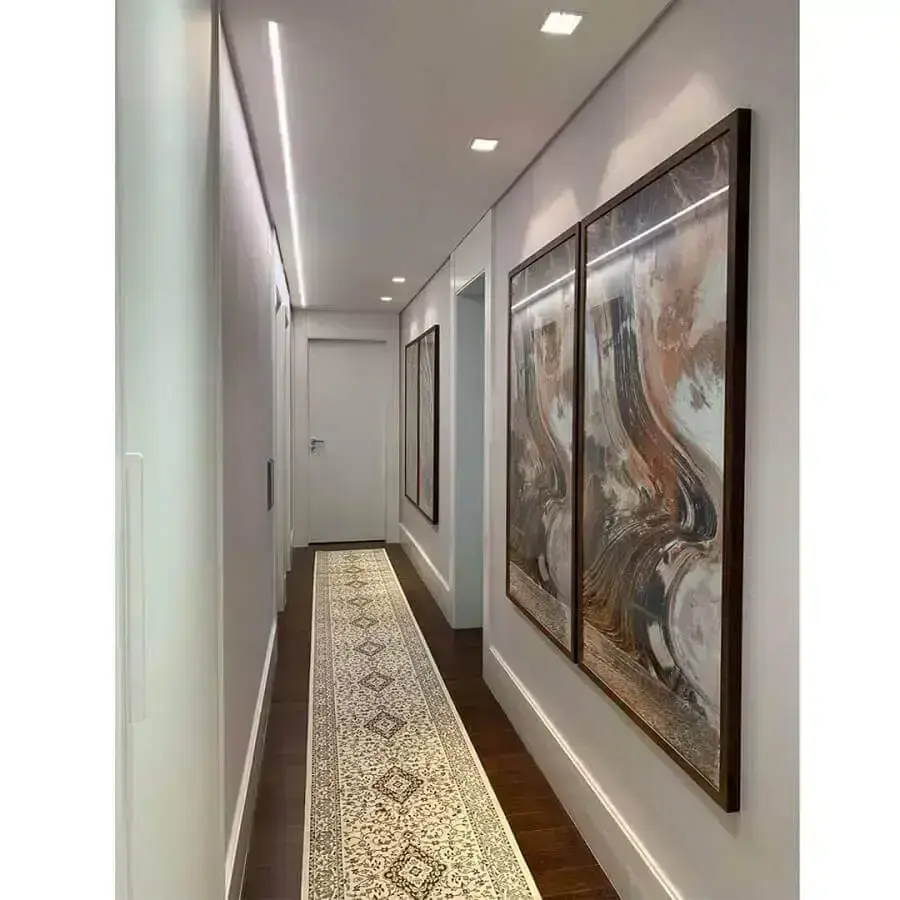 ideias criativas para decorar corredor estreito