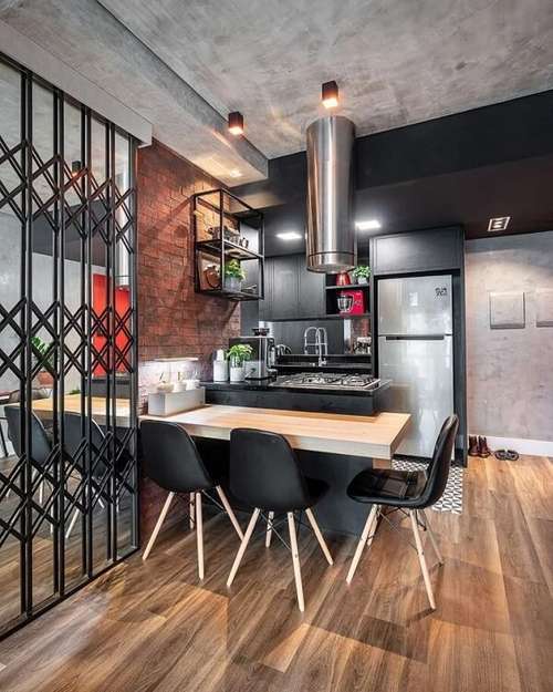 ideias de decoração cozinha cinza pequena