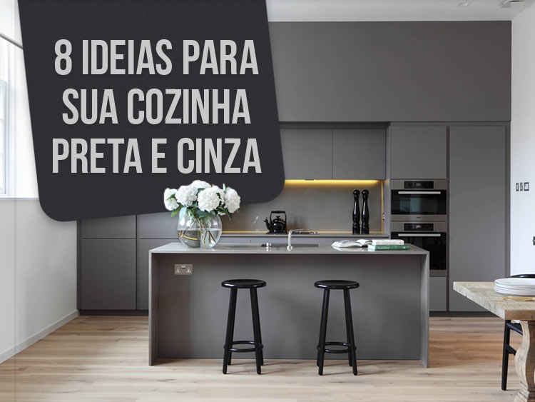 decoração de cozinha cinza