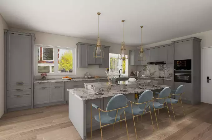 cozinha cinza e madeira vs cozinha cinza e branca