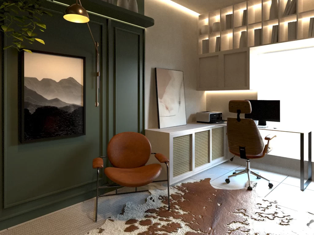 decoração escritório pequeno moderno