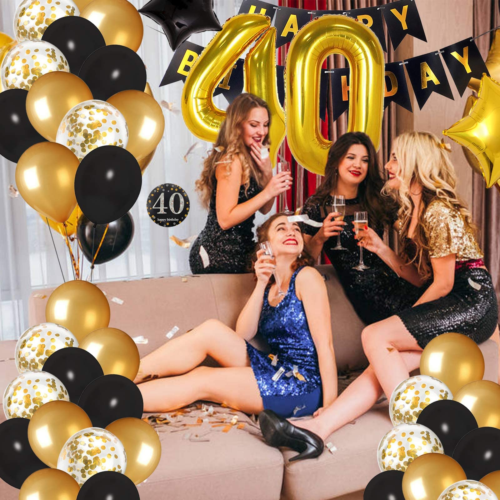decoração 40 anos feminina rose gold