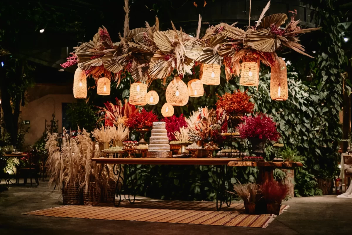 decoração de festa boho chic