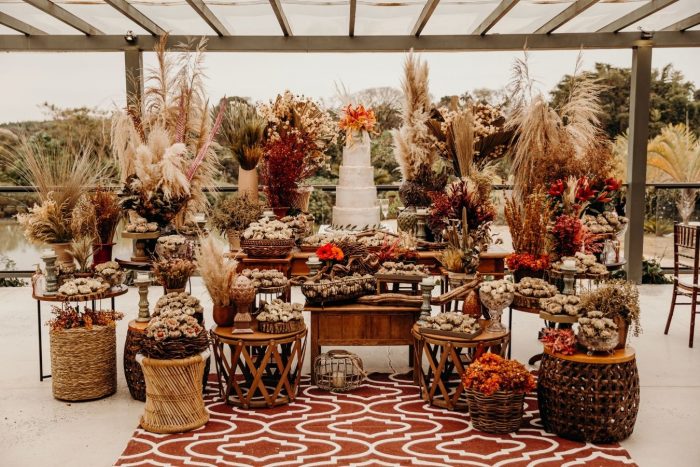 decoração festa boho chic versus rústica qual escolher