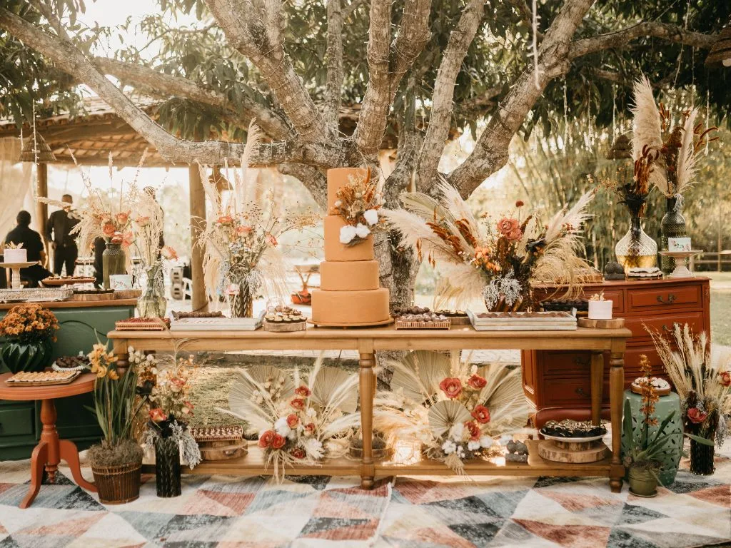 ideias criativas decoração festa boho chic