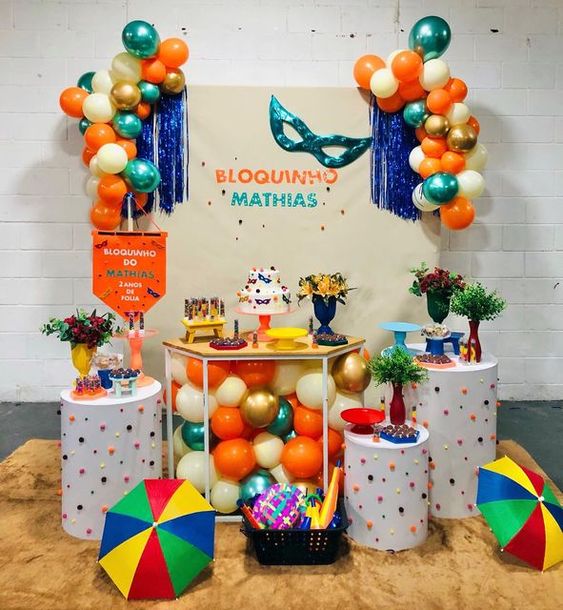 carnaval temático decoração