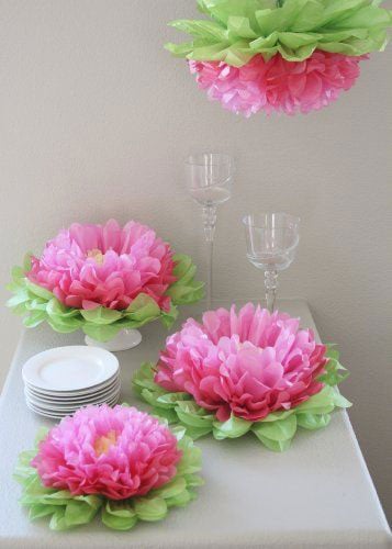 decoração de festa com crepom