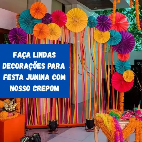 flores de papel crepom para decoração
