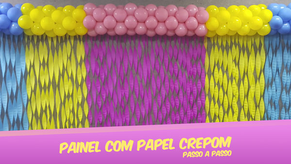 papel crepom degradê festa