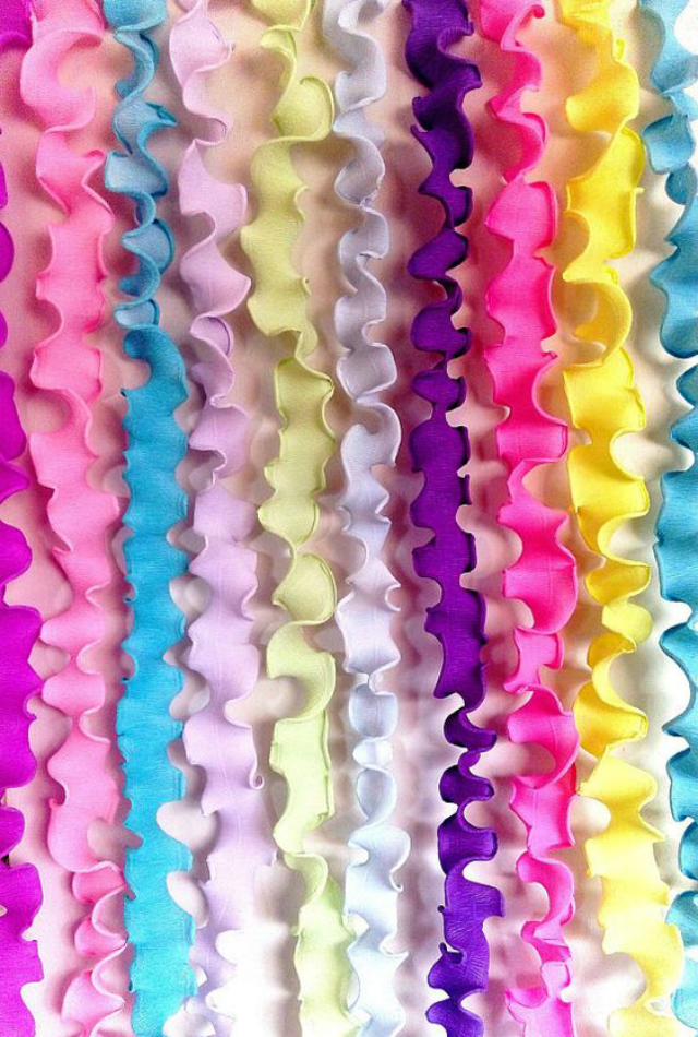 cortina de papel crepom para festa