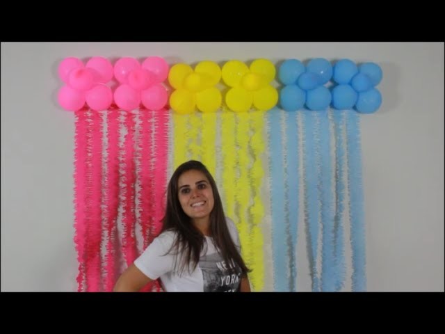 como fazer decoração com papel crepom