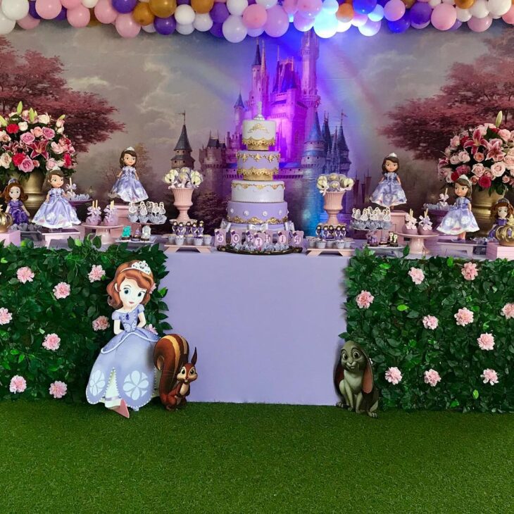 como fazer arco balões desconstruído princesa sofia