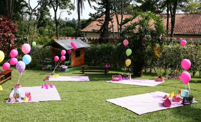 painel decoração festa jardim