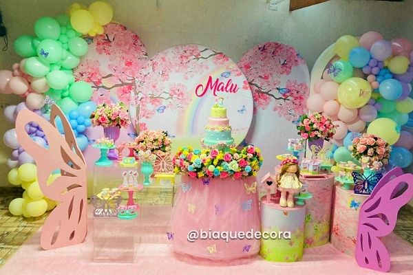 balões decoração festa jardim