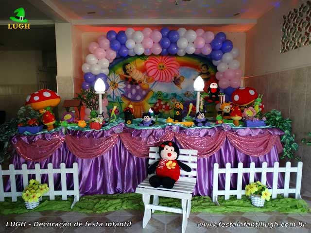 mesa principal decoração festa jardim