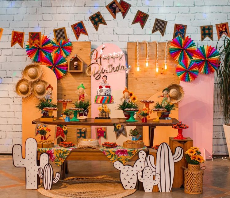 decoração festa junina tradicional versus moderna