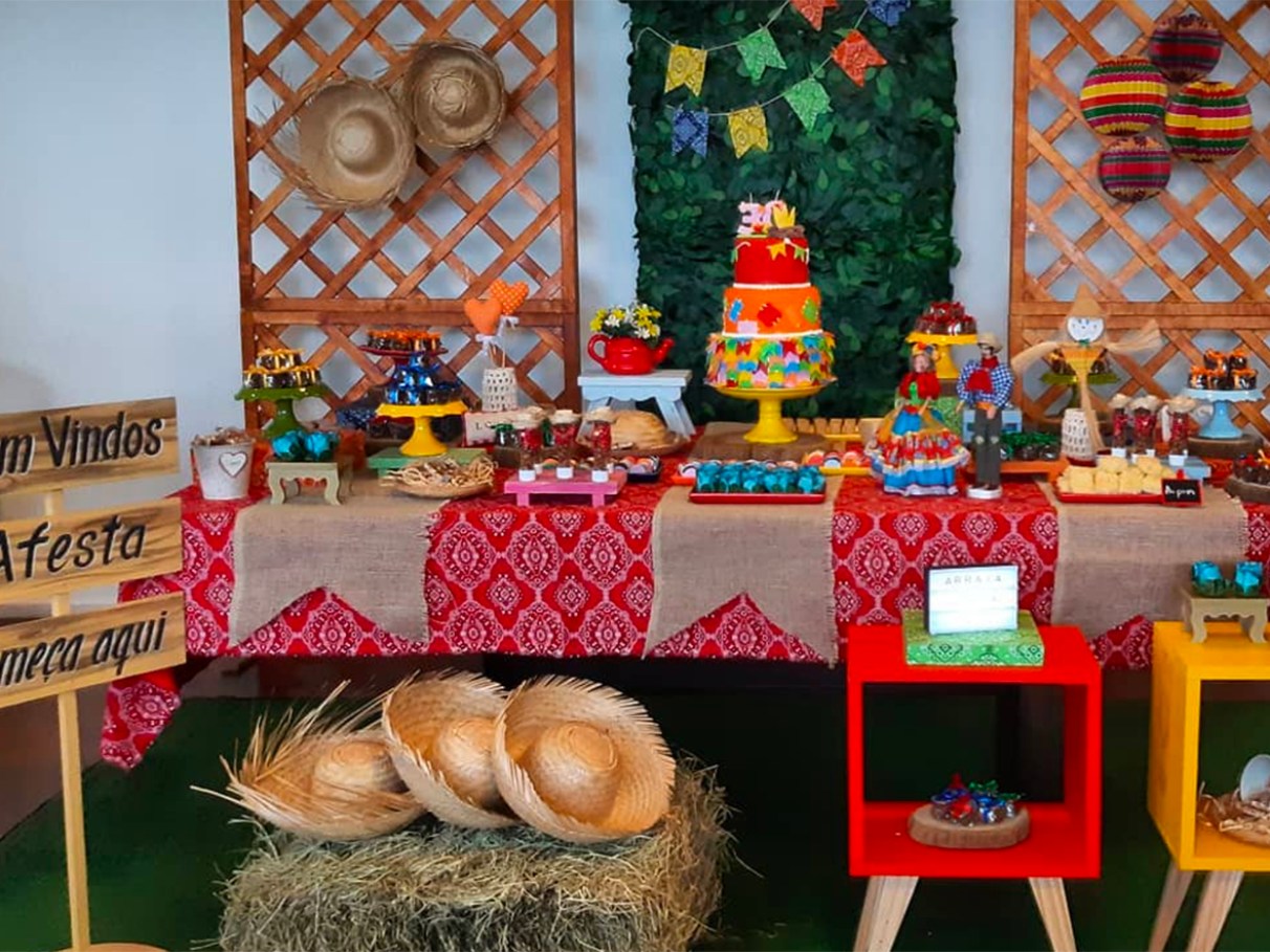 elementos naturais decoração junina