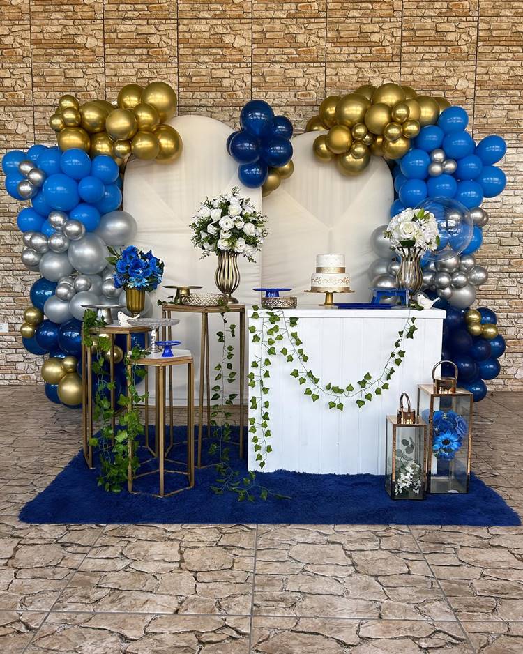 decoração de festa masculina simples