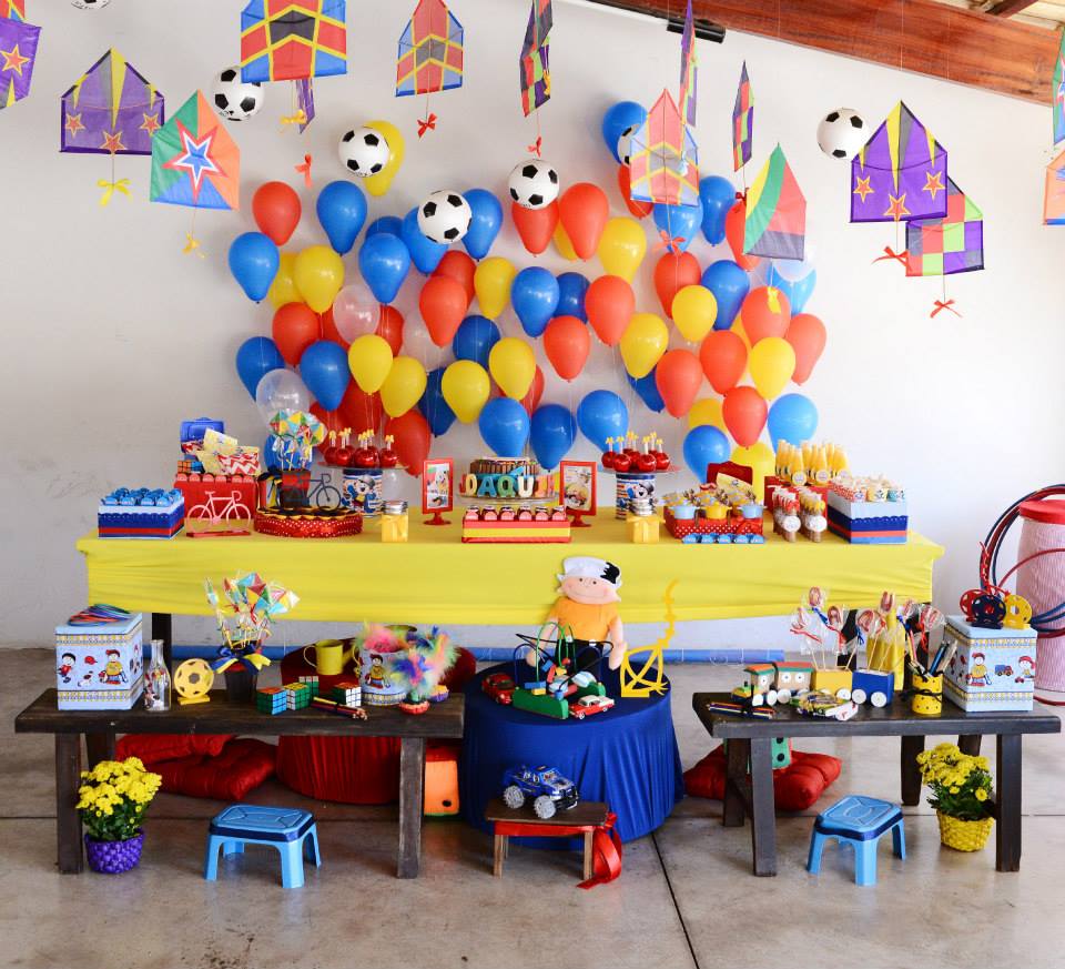 decoração festa menino para batizado