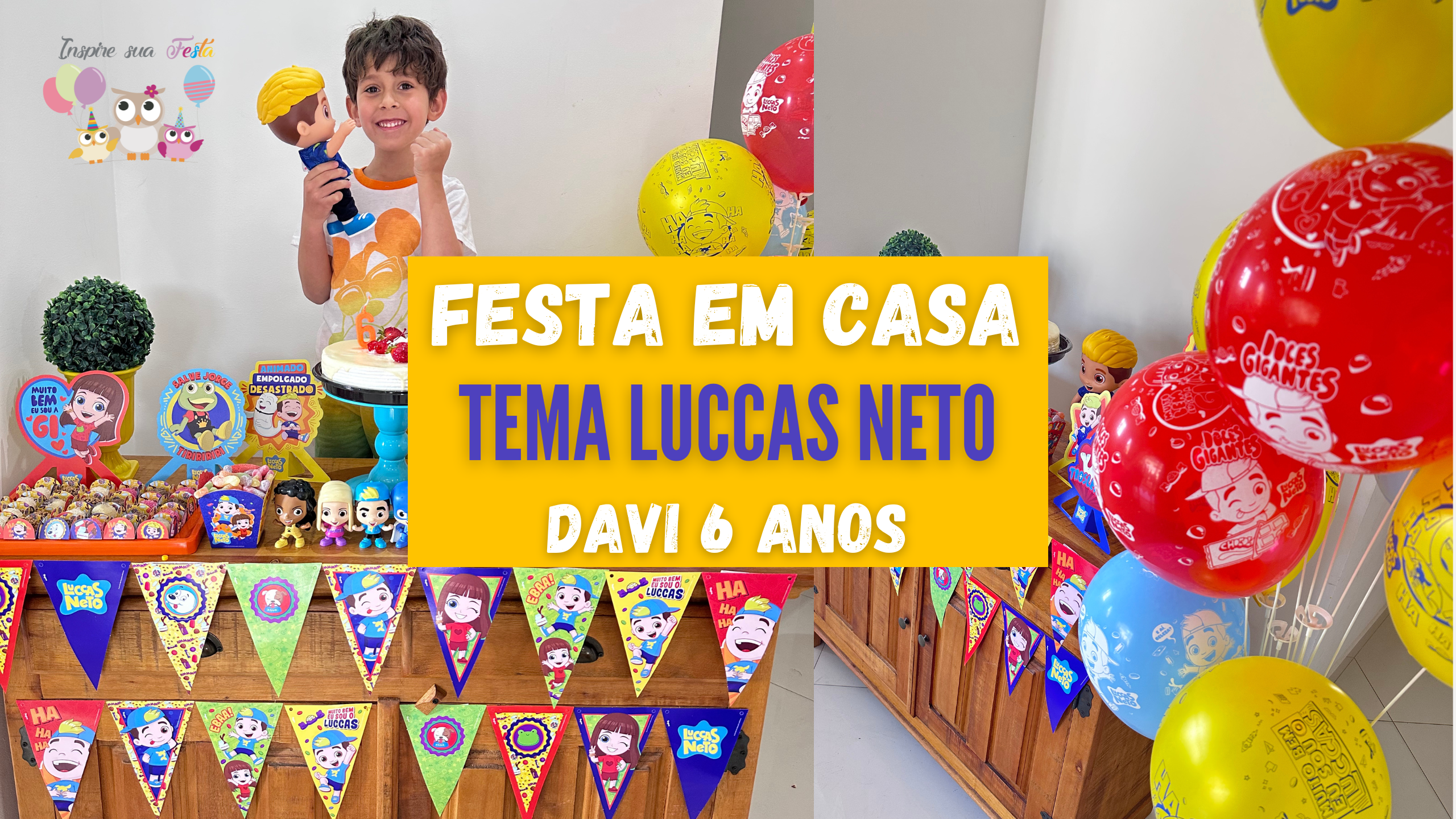 decoração festa menino azul e dourado