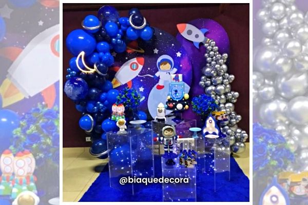 decoração festa menino minimalista