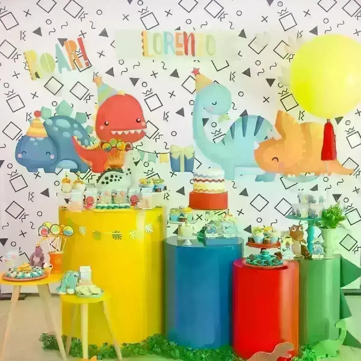 decoração festa menino dinossauros