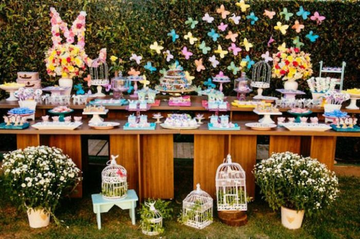 decoração festa bosque encantado 1 ano simples