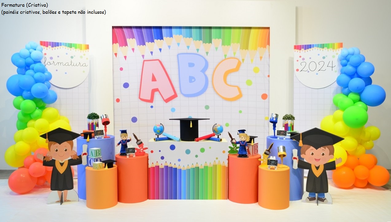 decoração de formatura infantil com balões