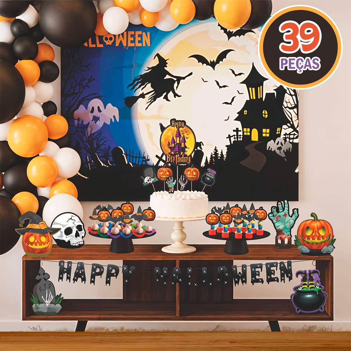 decoração de halloween econômica
