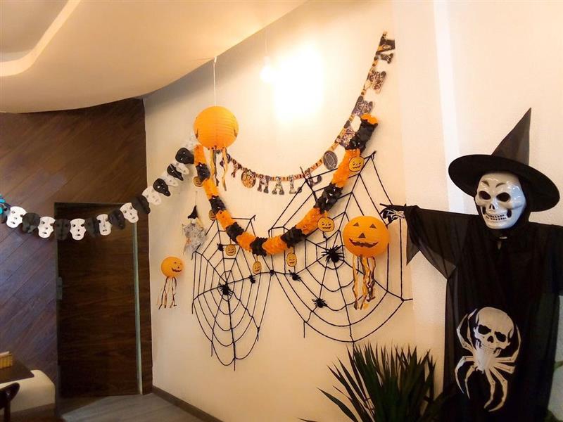 decoração de mesa halloween