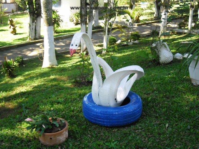 reciclagem de pneus para jardim