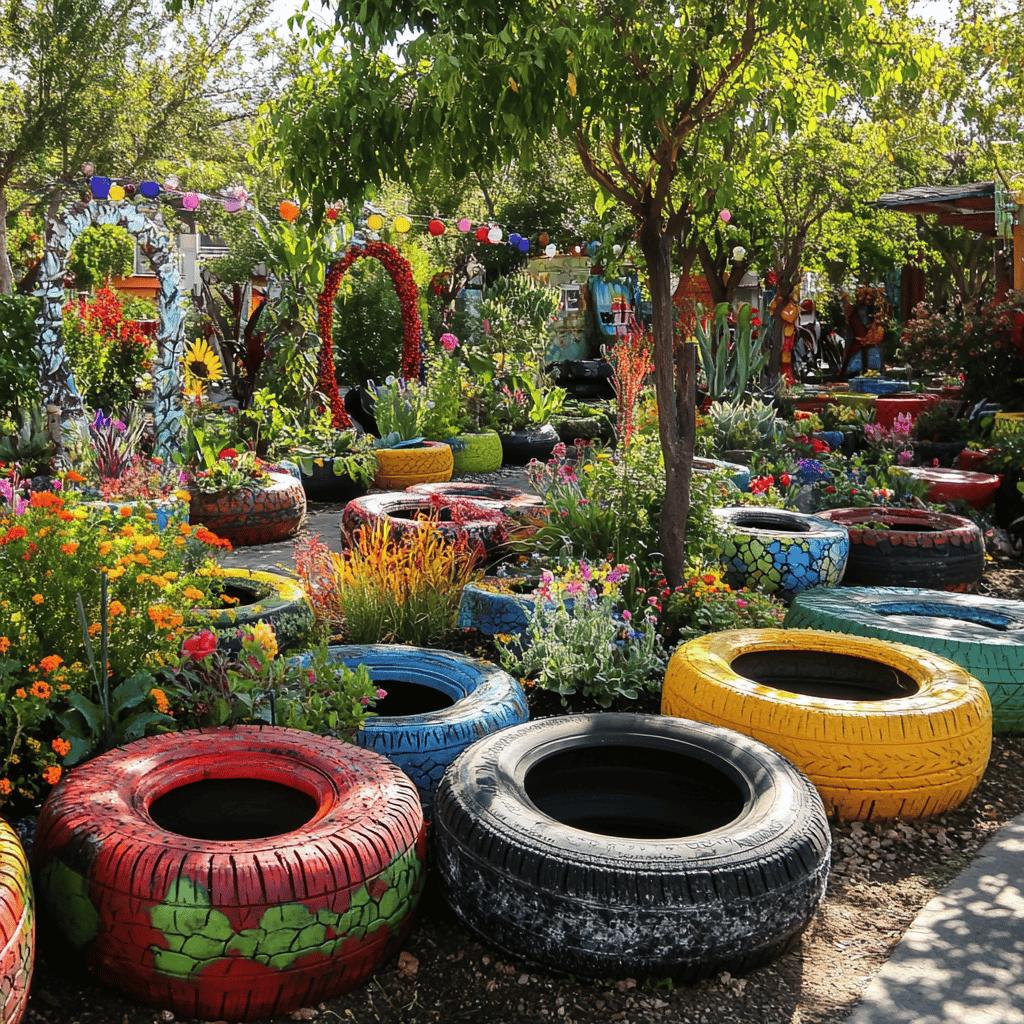 jardim vertical com pneus passo a passo