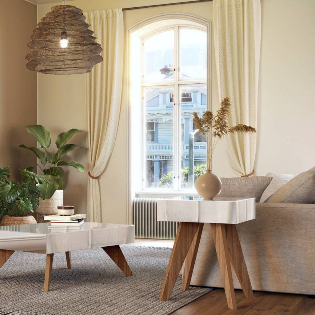 decoração de mesa de canto