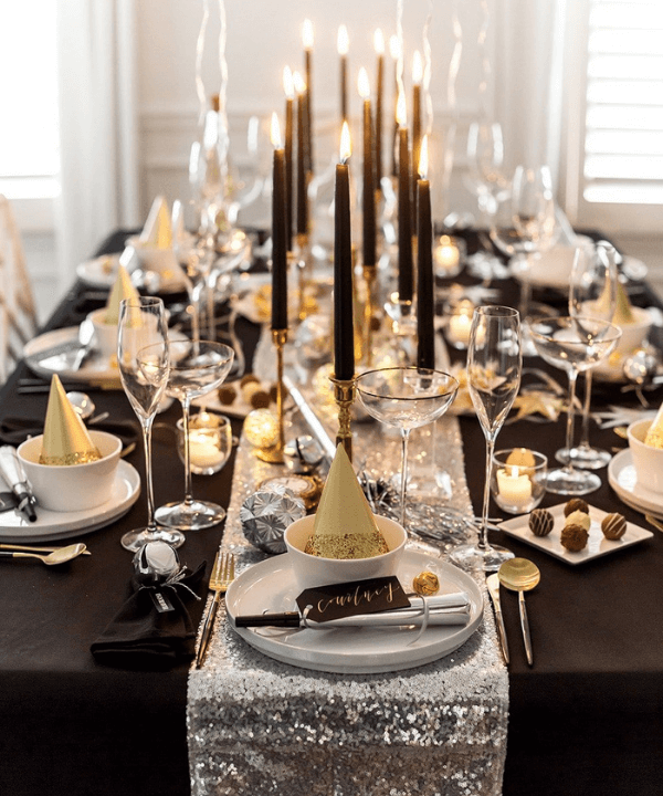 como fazer centro de mesa de réveillon com velas