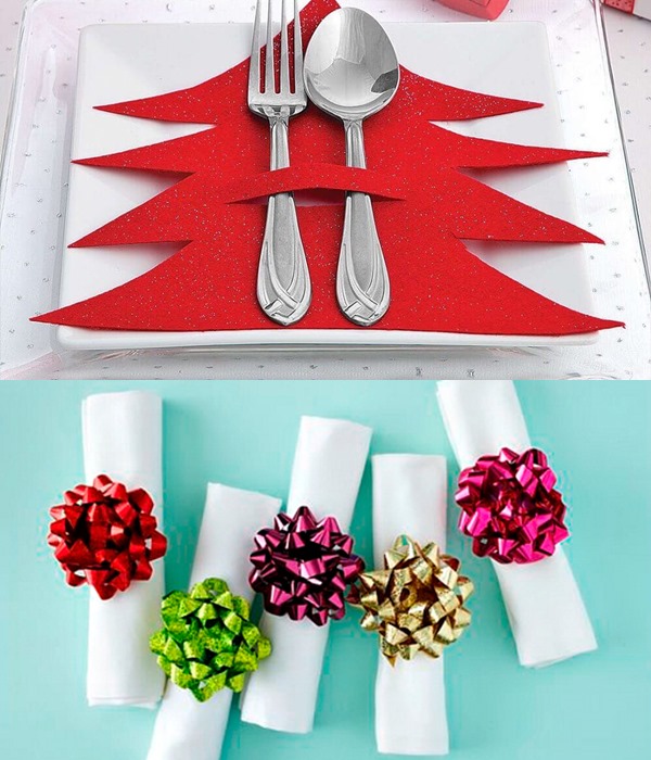 decoração de mesa natal simples