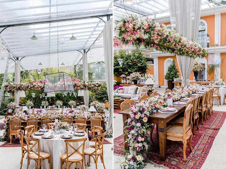 ideias de decoração de mesa de casamento simples e elegante