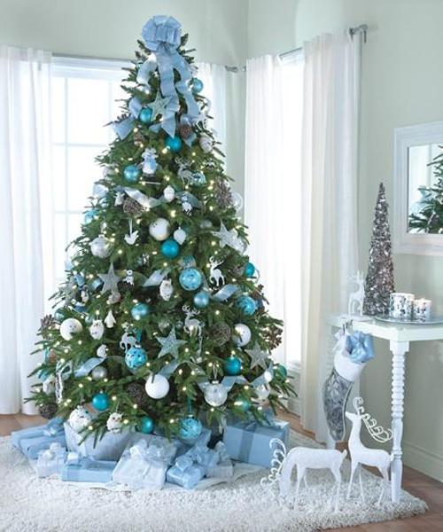 evitar erros decoração natal azul branco