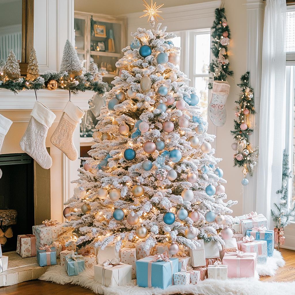 evitar erros decoração natal azul branco