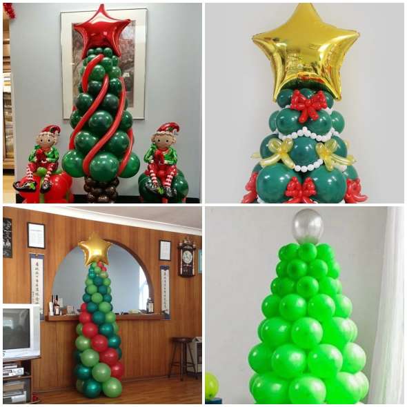 decoração de natal com baloes