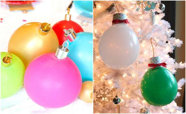 passo a passo árvore natal balões verdes
