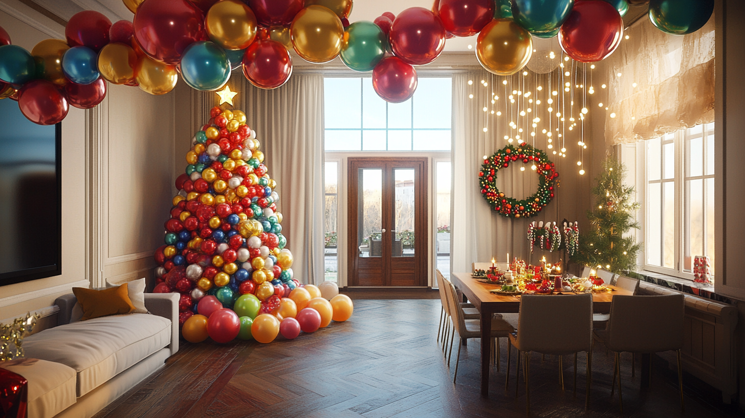 balões latex ou metalizados natal