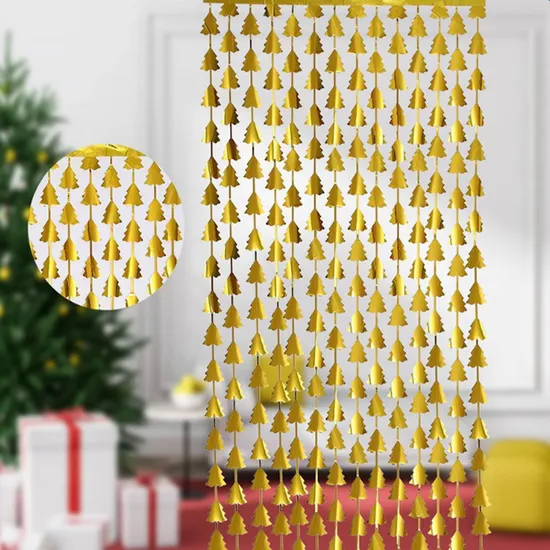 quanto custa uma cortina dourada para decoração de natal