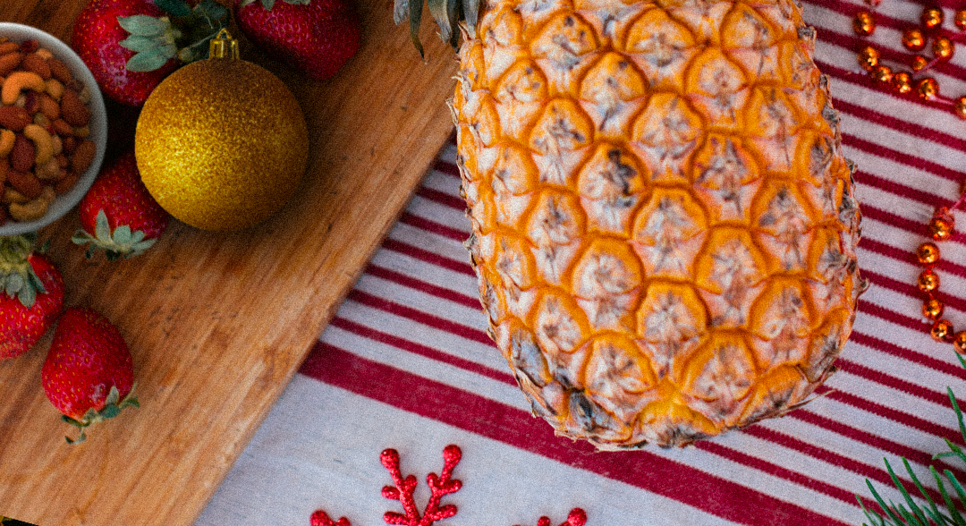 como fazer arvore de natal com frutas e legumes