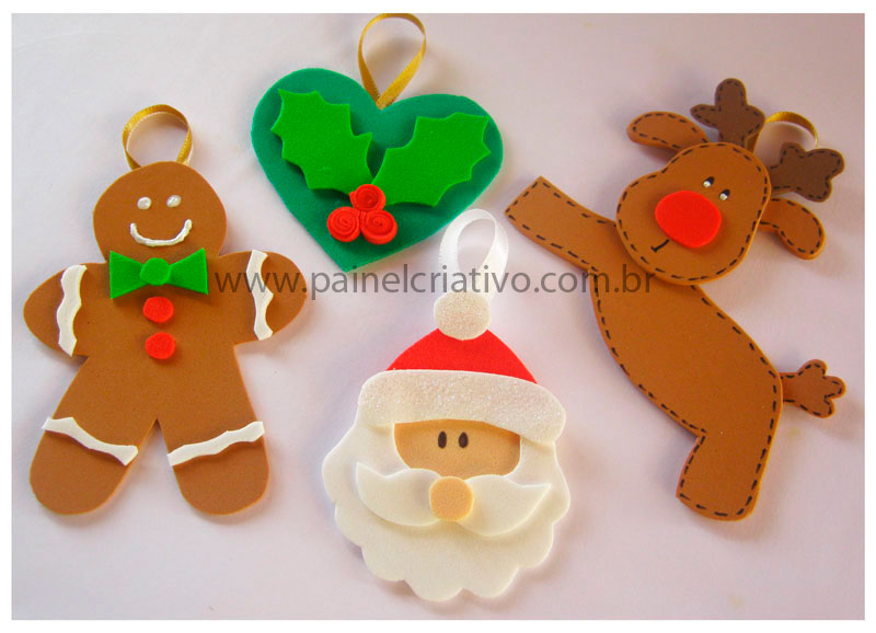 como fazer enfeite de natal em eva passo a passo