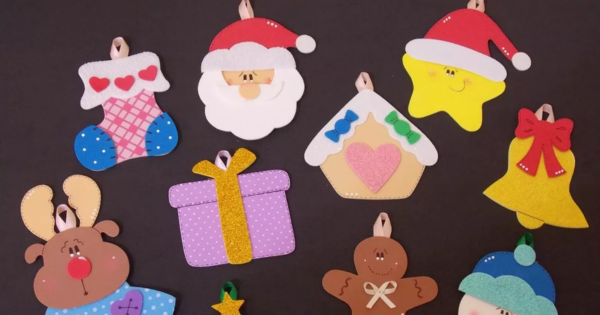 como fazer enfeite de natal em eva passo a passo
