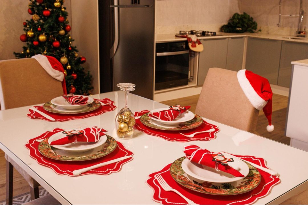 decoração de natal mesa da ceia