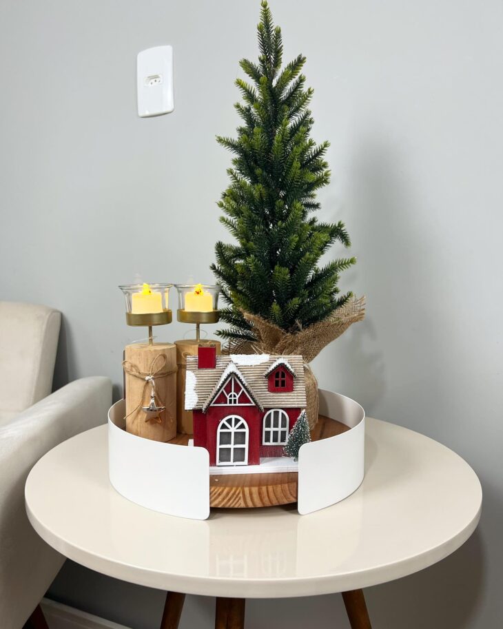 decorar rack natal barato e elegante