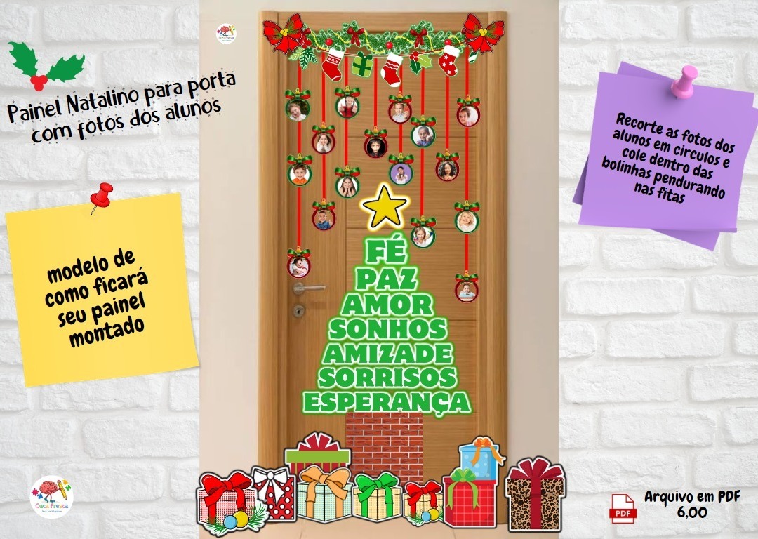 painel de natal com feltro para sala de aula