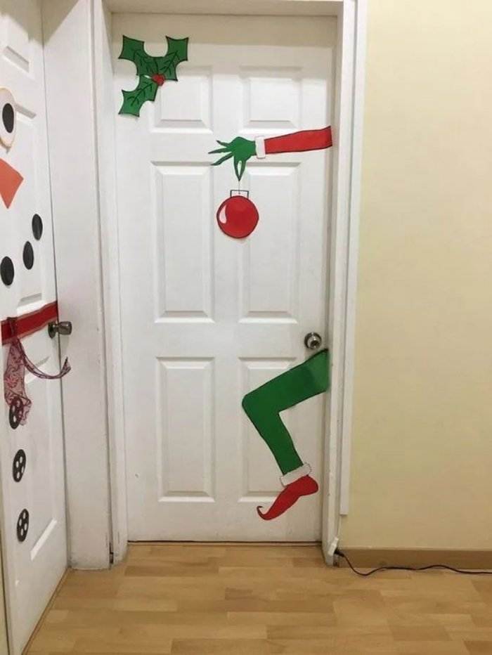 decoração de natal para porta de entrada